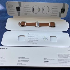 Apple Band 40mm Saddle Brown Modern Buckle